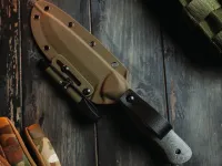 Туристический нож N.C.Custom Forester, сталь AUS-10, рукоять микарта +огниво