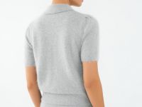 Джемпер поло из пряжи с ангорой, Серый