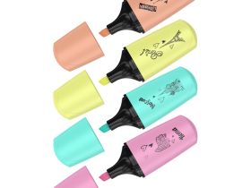 Набор текстовыделителей Berlingo "Textline HP100" мини, 4 цв., 1-5 мм, пастельные цвета, европодвес