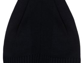 Шапка вязаная с отворотом для девочки