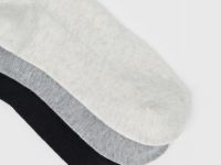 Носки в рубчик, 3 пары, Серый