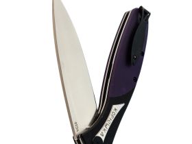 Складной нож Reptilian Корюшка-01-01, сталь VG-10, рукоять Purple G10