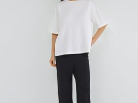 Футболка оверсайз с разрезами, Бежевый