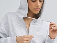 Толстовка на молнии с вышивкой, Серый