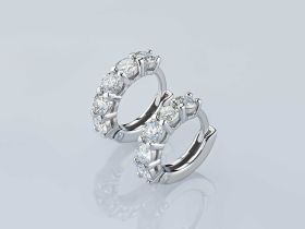 Серьги из белого золота э4712сг03220005