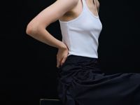 Майка в рубчик, Белый