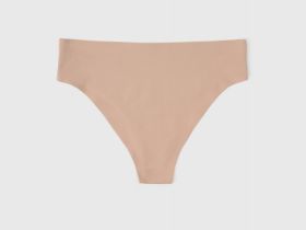 Бесшовные трусы средней посадки, Бежевый