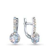 Серьги из белого золота с бриллиантами э4701сг06165200