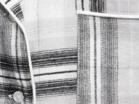 Пижамная рубашка в клетку из фланели, Серый