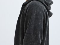 Толстовка на молнии с капюшоном, Черный