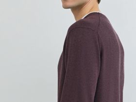Джемпер с имитацией футболки, Фиолетовый