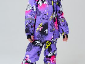 Комплект текстильный с полиуретановым покрытием для девочек: куртка, полукомбинезон