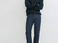 Свитер с содержанием шерсти, Синий