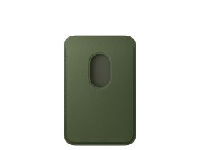 Чехол iPhone Leather Wallet MagSafe (Green)