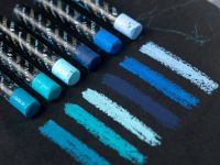 Набор масляной пастели профессиональной Малевичъ 6 шт, синие оттенки