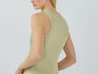 Базовая майка в рубчик, Зеленый