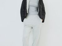 Стёганая куртка с капюшоном, Черный