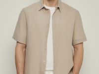 Рубашка изо льна с коротким рукавом