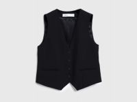 Жилет из поливискозы, Черный