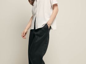 Блузка из тенселя с коротким рукавом