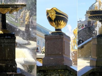 Вазы квадратные (четыре), круглые (пять), ладьи (четыре)