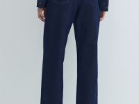 Широкие джинсы Wide leg с ремнём, Синий