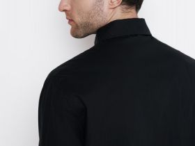 Рубашка из поплина, Черный