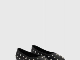 Балетки с заклёпками, Черный