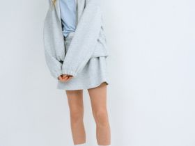 Толстовка на молнии для девочек, Серый