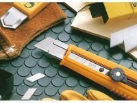 Нож OLFA с выдвижным лезвием, с противоскользящим покрытием, фиксатор, 25 мм