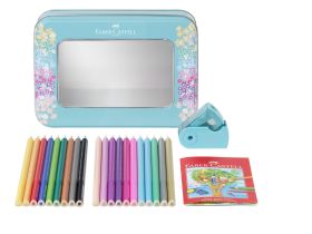 Набор карандашей цветных Faber-castell "Sparkle" 20 шт + точилка, в металлической коробке