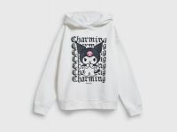 Худи с принтом для девочек, Белый