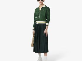 Длинная плиссированная юбка Lacoste с эластичной талией