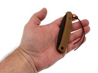 Складной нож Petrified Fish Patte, сталь 12C27, рукоять G10, tan