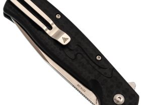 Складной нож SRM 221X-GB satin сталь 14C28N, рукоять Black G10/CF