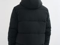 Утеплённая куртка с капюшоном, Черный