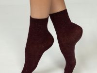 Носки Cozy Home, бордо/черные