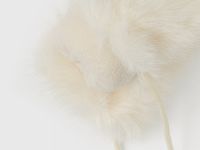 Варежки из искусственного меха для девочек, Белый