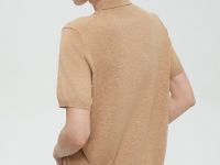 Джемпер с коротким рукавом и воротником-стойкой