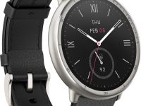 Умные часы Amazfit Active 2R Premium Серебристые, с чёрным и красным ремешком