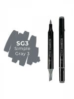 Маркер двухсторонний на спиртовой основе Sketchmarker Brush Цвет Простой серый 3