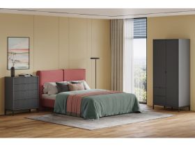 Распашной шкаф Трейвис 2-93x205 Графитовый