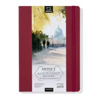 Скетчбук для акварели Малевичъ "Monet" А4 20 л 230 г, экстра-мелкое зерно, бордо