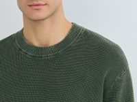 Текстурный джемпер с эффектом стирки, Зеленый