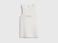 Майка со стразами для девочек, Белый