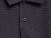 Поло из текстурированной ткани, Серый