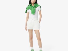 Женская хлопковая футболка Lacoste
