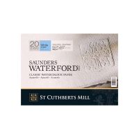 Альбом-склейка для акварели Saunders Waterford C.P. среднее зерно 31х23 см 20 л 300 г белый