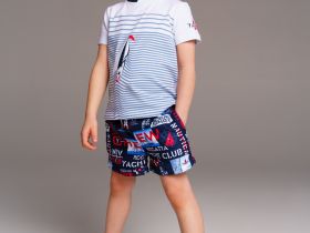 Шорты текстильные плавательные для мальчиков, средней длины