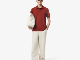Мужское поло Lacoste из смеси эластичного органического хлопка